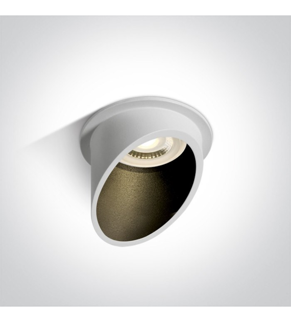 10105E1/W/B biały wpust z czarnym odbsłyśnikiem i