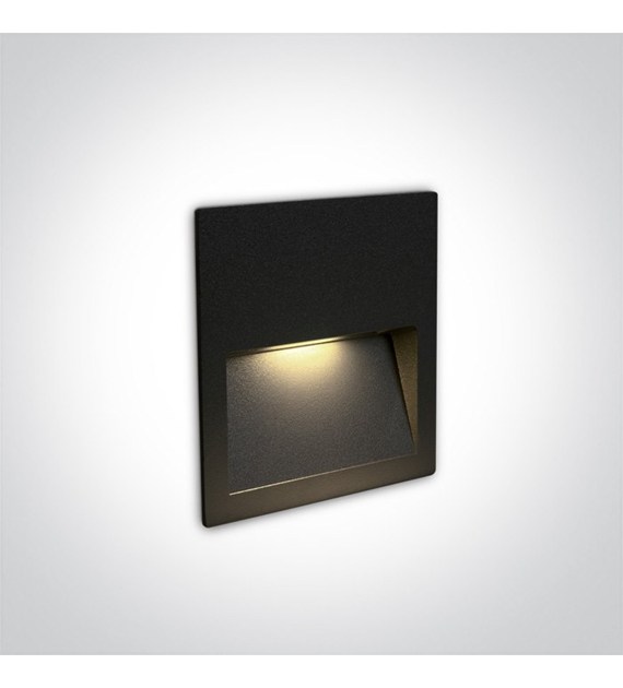 68068A/B/W czarny wpust ścienny LED 3000K 3W IP65;