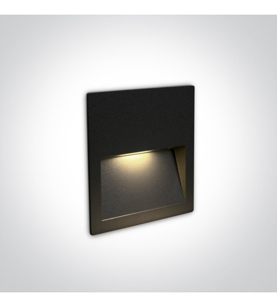 68068A/B/W czarny wpust ścienny LED 3000K 3W IP65;