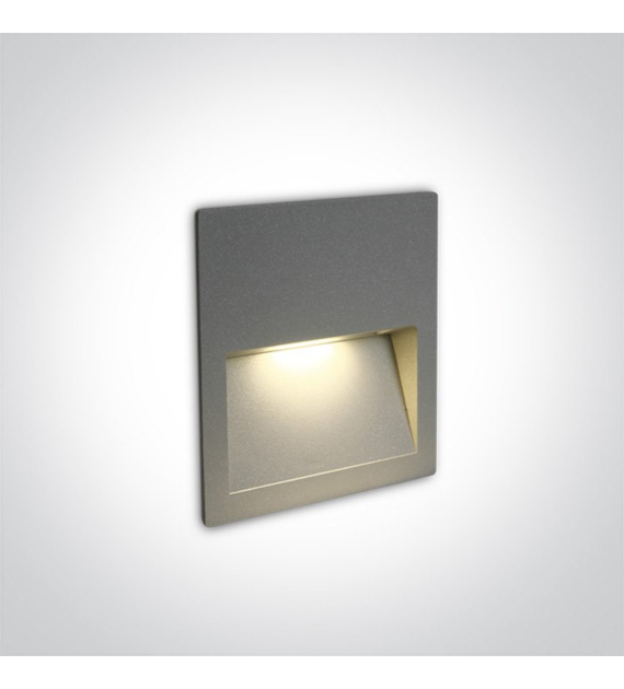 68068A/G/W szary wpust ścienny LED 3000K 3W IP65;