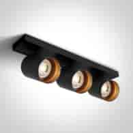 65305N/B Lampa sufitowa Elatos3 BK MR16 GU10 3x10W