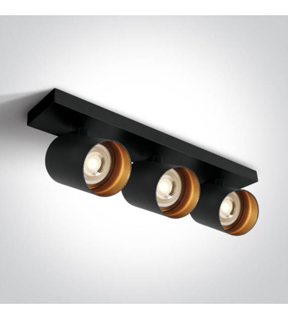 65305N/B Lampa sufitowa Elatos3 BK MR16 GU10 3x10W