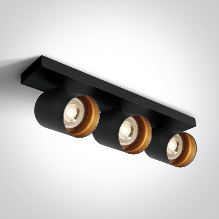 65305N/B Lampa sufitowa Elatos3 BK MR16 GU10 3x10W