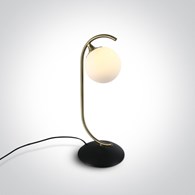 61116/BBS matowa mosiężna lampa stołowa z oprawką