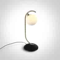 61116/BBS matowa mosiężna lampa stołowa z oprawką