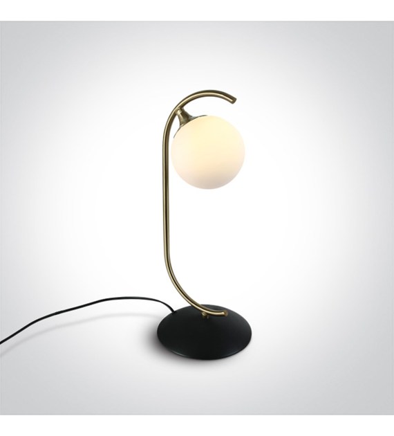 61116/BBS matowa mosiężna lampa stołowa z oprawką