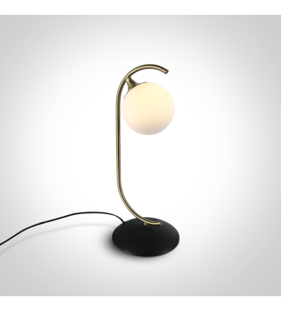 61116/BBS matowa mosiężna lampa stołowa z oprawką