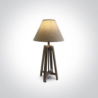 61118 Lampa biurkowa drewno beż E27 12W One Light