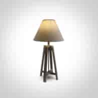 61118 Lampa stołowa  drewniana beżowa  E27