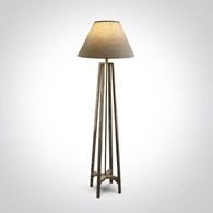 61118A Lampa podłogowa drewno beż E27 12W OneLight