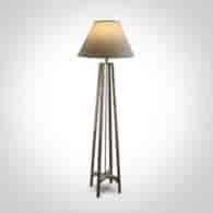 61118A Lampa podłogowa drewniana beżowa  E27
