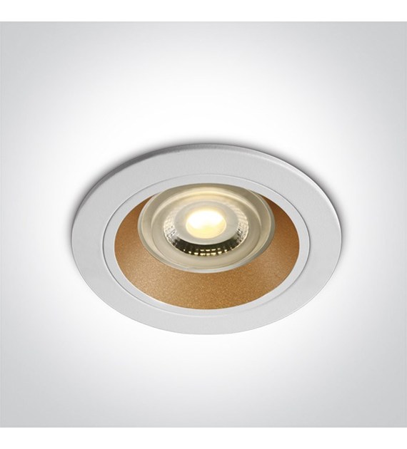 10105ALG/W/BS Biało-mosiężny wpust Jalia GU10 MR16