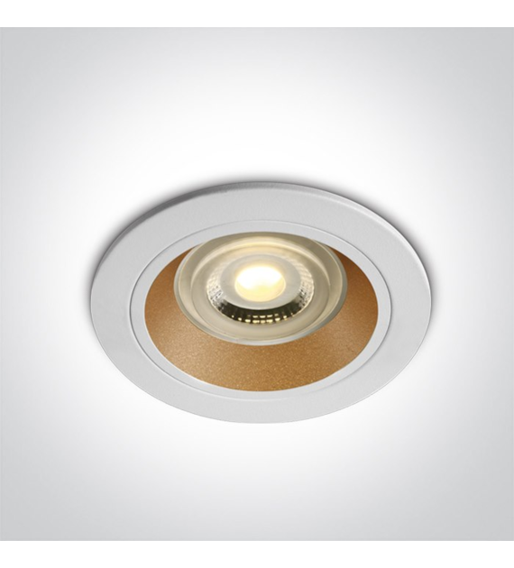 10105ALG/W/BS Biało-mosiężny wpust Jalia GU10 MR16