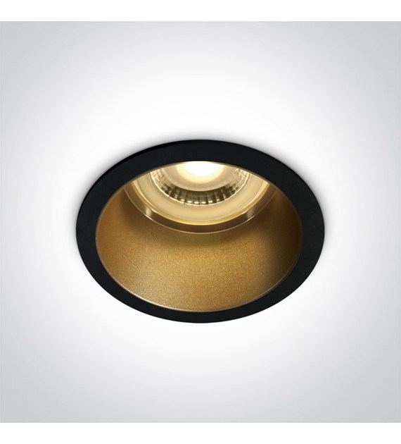 10105D8/B/BS Wpust Ormos czarno-mosiężny GU10 10W