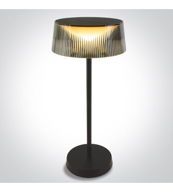 61106/B/W Akumulatorowa lampa stołowa czarna IP 54