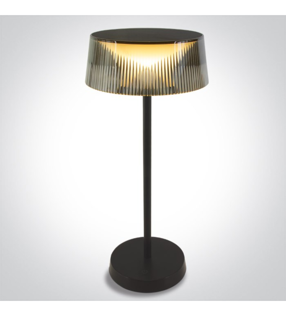 61106/B/W Akumulatorowa lampa stołowa czarna IP 54