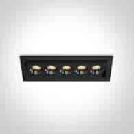 51012H/B/W Czarna wpuszczana oprawa punktowa 12W