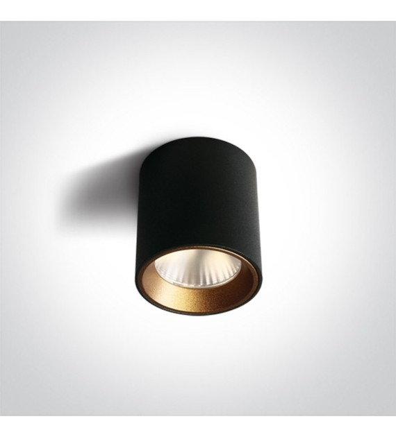 12107K/B/W Oprawa sufitowa czarna LED 3K 7W IP20