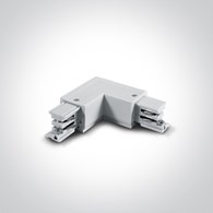 41012A/W/L Łącznik L lewy biały do szyn 3f.