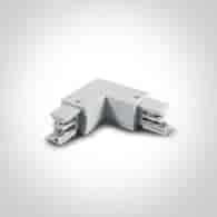 41012A/W/L Łącznik L lewy biały do szyn 3f.