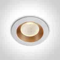 10103E/W/BS/W biało-mosiężny wpust LED 3W WW dark