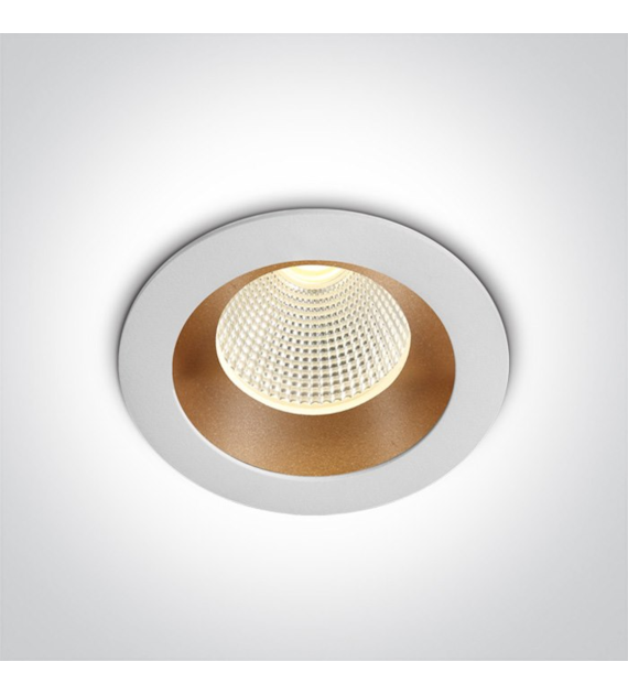 10103E/W/BS/W biało-mosiężny wpust LED 3W WW dark