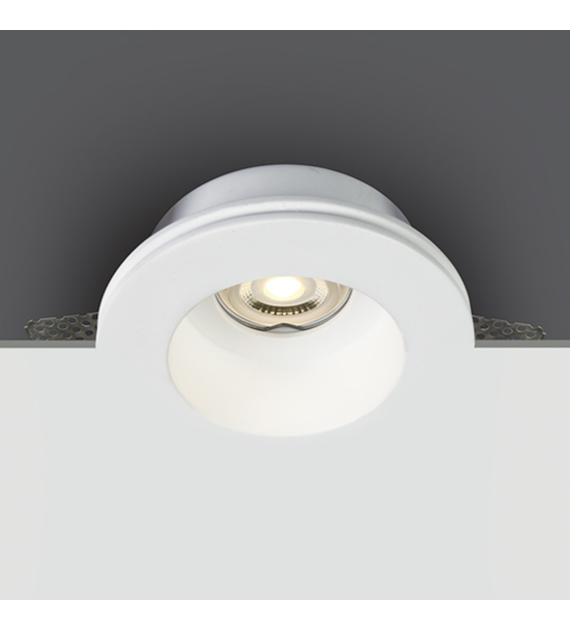 10105GT2 Biały gipsowy wpust z oprawką GU10