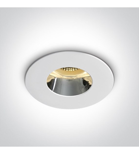 10105MD/W/C biały wpust z chromowanym odbłyśnikiem