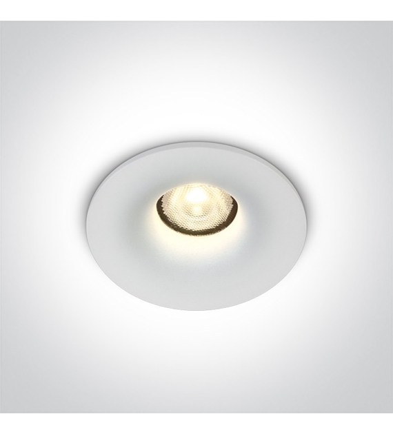 10107DB/W/W biały wpust COB LED IP54 3000K 7W dark