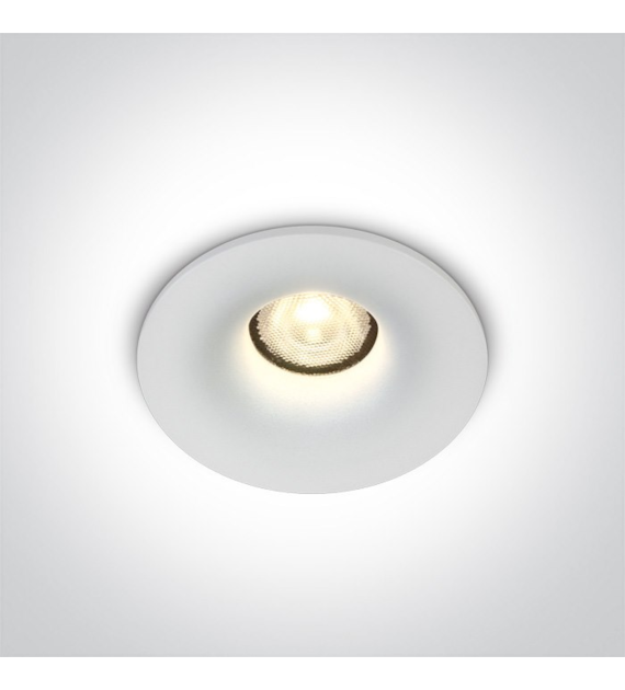 10107DB/W/W biały wpust COB LED IP54 3000K 7W dark