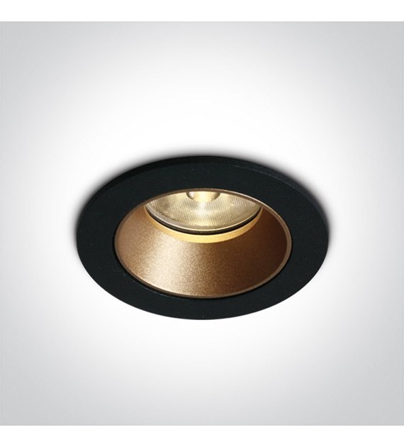 10107K/B/W czarny wpust COB LED 3000K 7W dark ligh