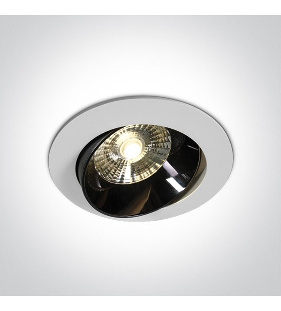 11120E/W/W biały wpust z odbłyśnikiem ciemny chrom