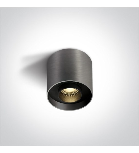 12108D/MG/W cylinder sufitowy metaliczny szary LED