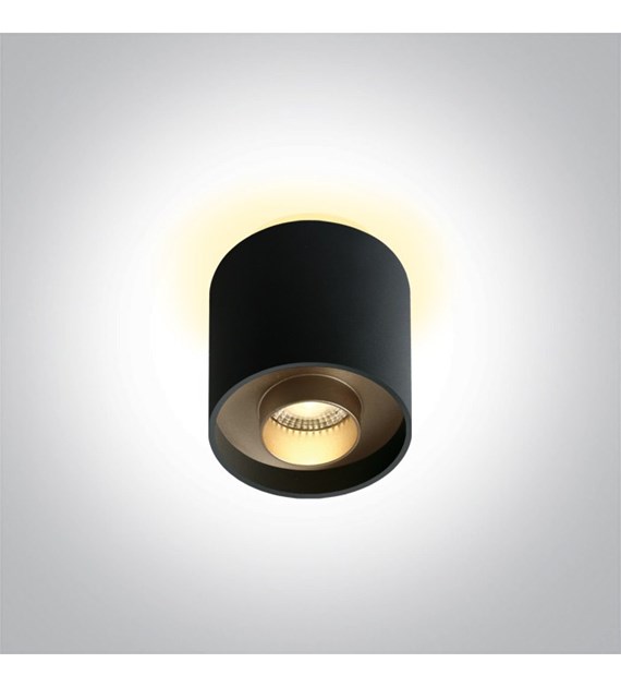 12108DB/B/W czarny cylinder sufitowy z podświetlen