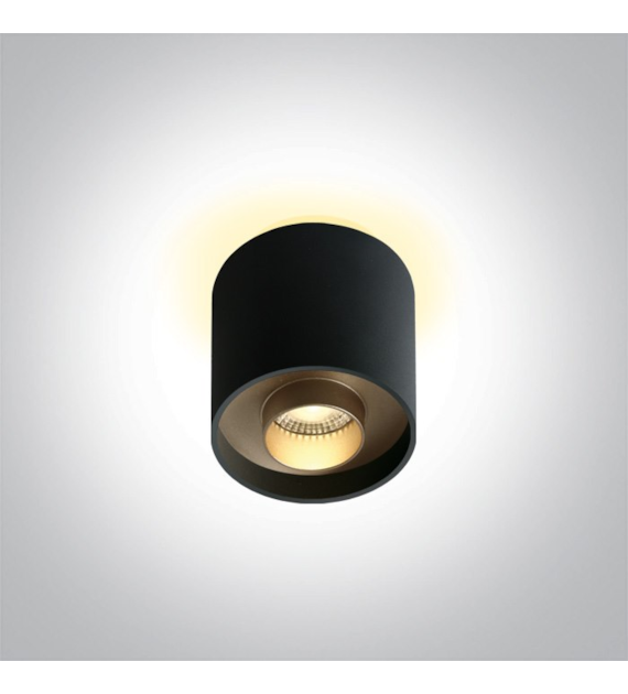 12108DB/B/W czarny cylinder sufitowy z podświetlen