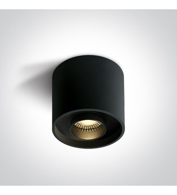12122D/B/W czarny cylinder sufitowy LED 22W 3000K
