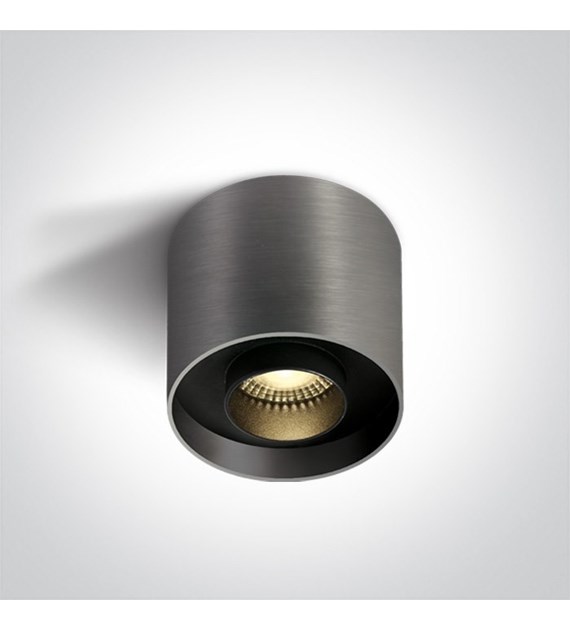 12122D/MG/W cylinder sufitowy metaliczny szary LED