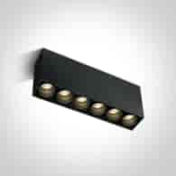 12606C/B/W czarna oprawa sufitowa SMD LED 15W 3000
