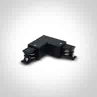 41012A/B/L Łącznik L lewy czarny do szyn kwadrat