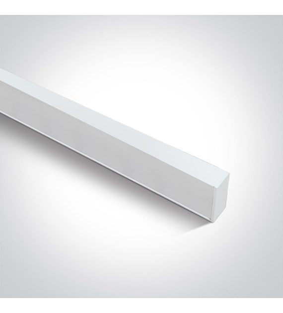 38150E/W biały profil 1m + 4 klipsy mocujące & 4 z