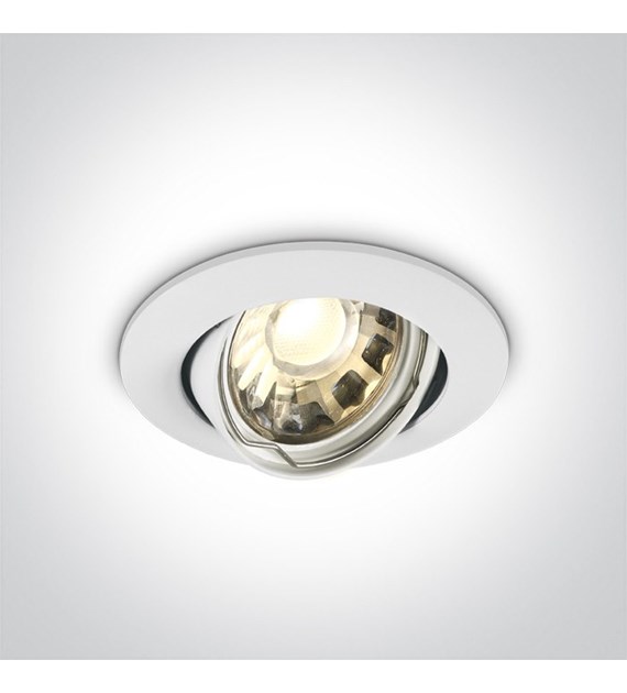 11105GU/W biały wpust z oprawką GU10 MR16