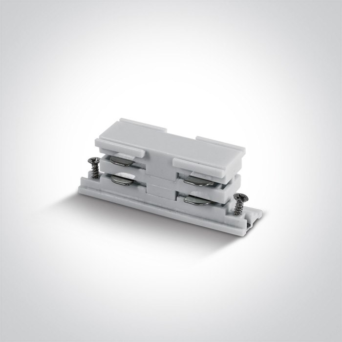 41008A/W Łącznik niewidoczny biały do szyn 3-faz.