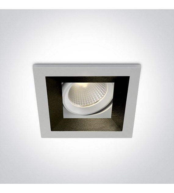 51112H/W/W biały wpust z wymiennymi pierścieniami