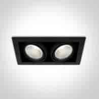 51230/B/C czarny wpuszczany downlight COB LED 4000