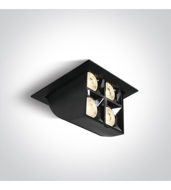 51406B/B/W czarny wpuszczany downlight z odbłyśnik