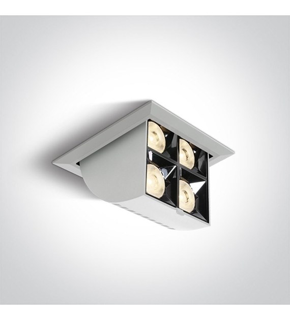 51406B/W/W biały wpuszczany downlight z odbłyśniki