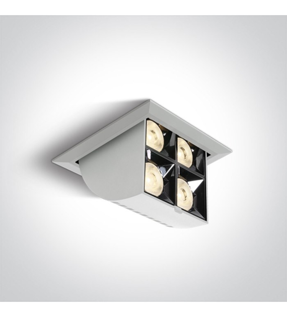 51406B/W/W biały wpuszczany downlight z odbłyśniki