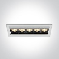 51506B/W/W biały wpuszczany downlight z odbłyśniki