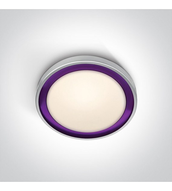 62010/G/V ozdobny plafon z fioletowym pierścieniem