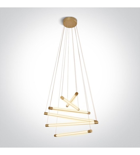 63056/BBS matowa mosiężna lampa wisząca LED 50W 23